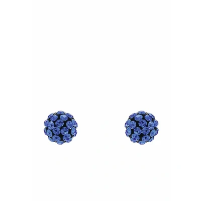 Abbildung von amor Kristallglas Ohrringe, Damen, Größe: One Size, Blau
