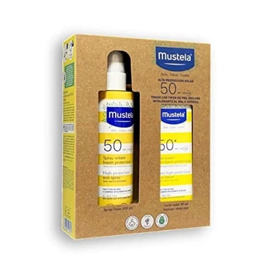 Abbildung von MUSTELA Solarpackung: Spray F50 + Milch