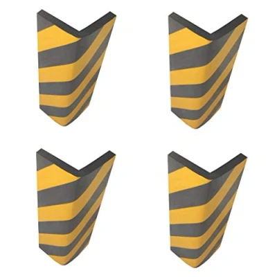 Abbildung von SNS SAFETY LTD Selbst Klebende Eckschutzprofil Schaumstoff, für Parkplätze, Garagen und Lagerhallen, 44x25x2 cm, 4 Stück (Schwarz Gelb)