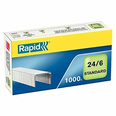 Abbildung von Rapid Heftklammer 24/6, 1.000 Stück/Pack, Heftleistung 20 Blatt