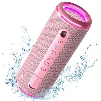 Abbildung von Tronsmart T7Lite Bluetooth Lautsprecher mit Dual Treiber Starkem Bass, IPX7 Wasserdicht, Stereo Sound, 24h Spielzeit Musikbox für Partys, im Freien (Schwarz) (Rosa)