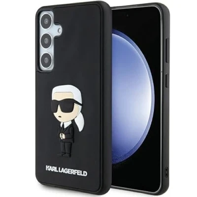 Abbildung von CG MOBILE Karl Lagerfeld Samsung Galaxy S24 Back Cover hul 3D Rubber Ikonik Schwarz (S928 Ultra)