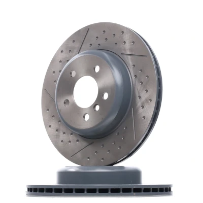 Abbildung von FEBI BILSTEIN 105725 Bremsscheibe Hinterachse 345 24 5 120 geschlitzt/gelocht, innenbelüftet beschichtet hochgekohlt BMW: 3 Touring, 4 Coupe