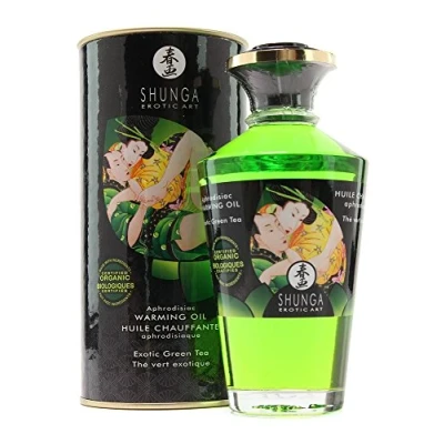 Abbildung von Shunga Massageöl mit Aroma Green Tea 100 ml