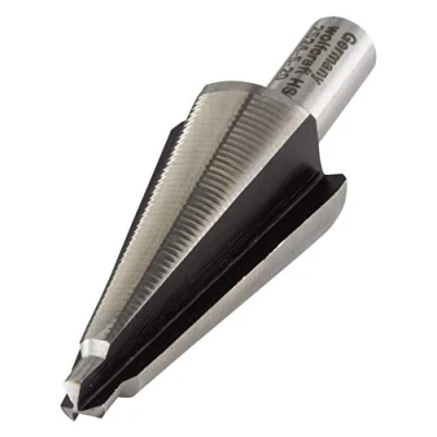 Abbildung von wolfcraft Blechschälbohrer HSS, Rundschaft 8 mm Ø 5 20mm I 2524000 Für stufenloses Aufbohren und Entgraten von Metall Kunststoff