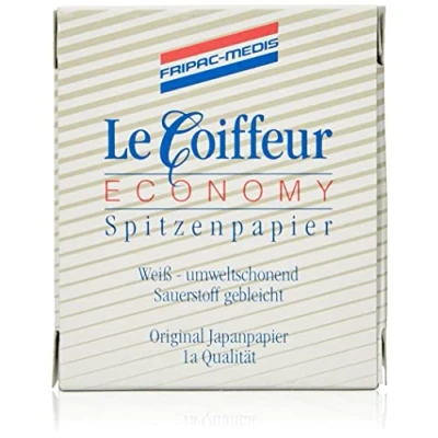 Abbildung von Fripac Medis Le Coiffeur Spitzenpapier Spenderpackung mit Patentöffnung, Blattgröße 68 x 51 mm, 500 Blatt, weiß