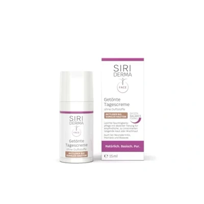 Abbildung von SIRIDERMA Getönte Tagescreme mittlerer bis dunkler Hautton I Natürliche Tönung für das Gesicht bei empfindlicher Haut Auch Rosacea (ohne Parfum, 15 ml)