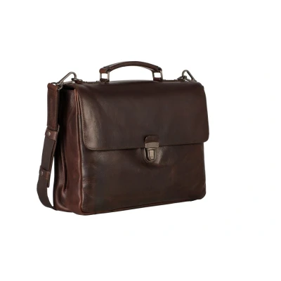 Abbildung von Leonhard Heyden Roma Briefcase 2 Compartments brown Herren Tasche