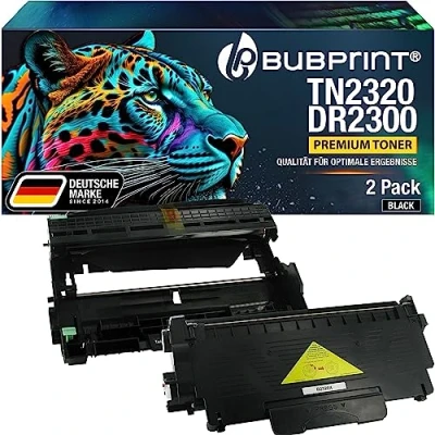 Abbildung von Bubprint Toner und Trommel kompatibel als Ersatz für Brother TN 2320 DR 2300 DCP L2500D L2520DW L2540DN L2560DW HL L2300D L2340DW L2360DN L2365DW MFC L2700DN L2700DW