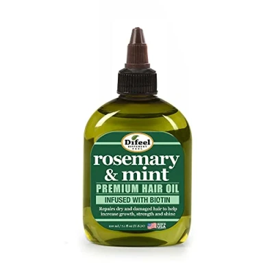 Abbildung von Difeel Rosmarin und Minze Premium Haaröl mit Biotin 200 ml Rosmarinminzöl angereichert