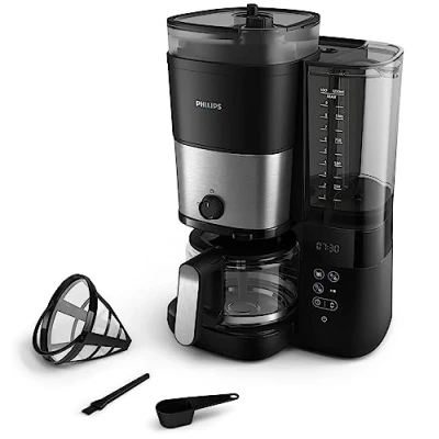 Abbildung von Philips Kaffeemaschine mit Mahlwerk &quot;HD7900/50 All in 1 Brew&quot;, Permanentfilter, 1x4, Smart Dosierung und Duo Kaffeebohnenbehälter, inkl. Dosierlöffel
