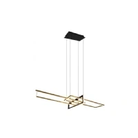 Abbildung von Trio Leuchten LED Pendelleuchte Salinas 320310308, Metall Messing/Schwarz matt, inkl. 34 Watt LED, Switch Dimmer