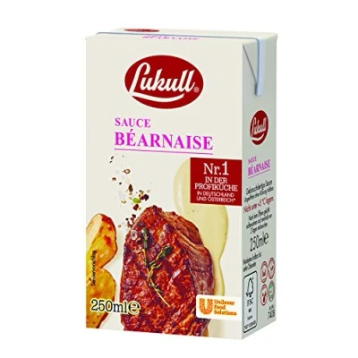 Abbildung von Lukull Sauce Béarnaise sofort einsetzbar, mit dem klassischen Geschmack von Kerbel und Estragon, 1er Pack (12 x 250ml)