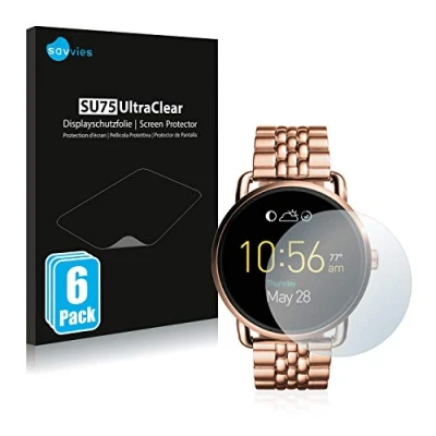 Abbildung von Savvies 6 Stück Schutzfolie für Fossil Q Wander Displayschutz Folie Ultra Transparent