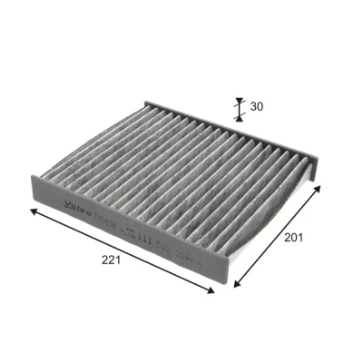 Abbildung von VALEO 715819 Innenraumfilter Aktivkohlefilter 201 221 30 CLIMFILTER PROTECT NISSAN: X Trail, Almera Tino, II Schrägheck