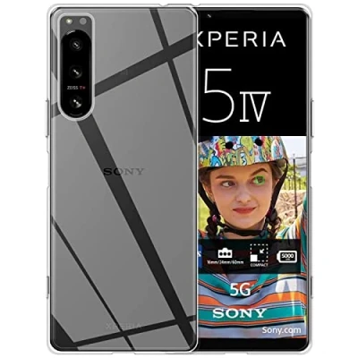 Abbildung von Verco Handyhülle für Sony Xperia 5 IV 2022 Case, Handy Cover Hülle Transparent Dünn Klar Silikon, durchsichtig