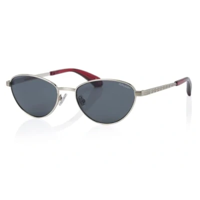Abbildung von Superdry Women&#039;s Sunglasses SDS 5002 202 Silver/Red Crystal/Solid Smoke