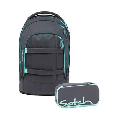 Abbildung von satch Pack Schulrucksack Set 2tlg. inkl. Schlamperbox (Mint Phantom)