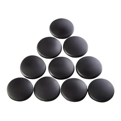 Abbildung von SO TECH® Wandtürstopper Wandpuffer Türpuffer Ø 40 mm H: 9 (Spar Set, 10 St), schwarz, perfekter Schutz für Wände und Möbel