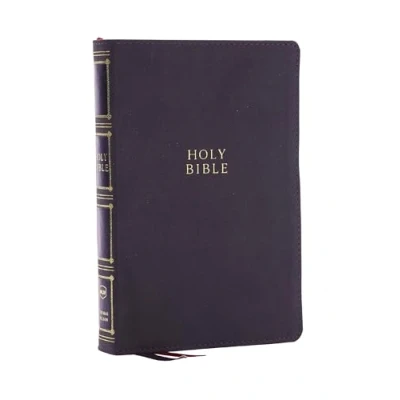 Abbildung von Nkjv, Compact Center column Reference Bible, Gray Leathersoft, Red Letter, Comfort Print (Thumb Indexed): ... Thumb Indexed,