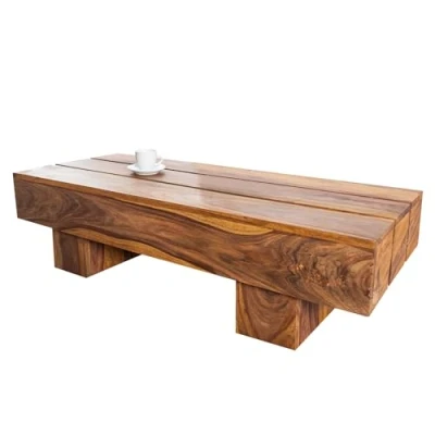 Abbildung von Invicta Interior Massiver Design Couchtisch Bolt Sheesham 100cm Holztisch Tisch Beistelltisch