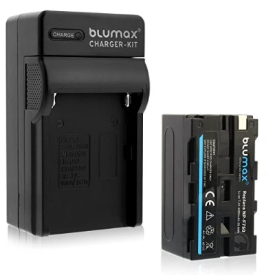 Abbildung von Blumax Akku für Sony NP F750/F970/F960/F550 4000mAh + Ladegerät inkl. KFZ Ladekabel