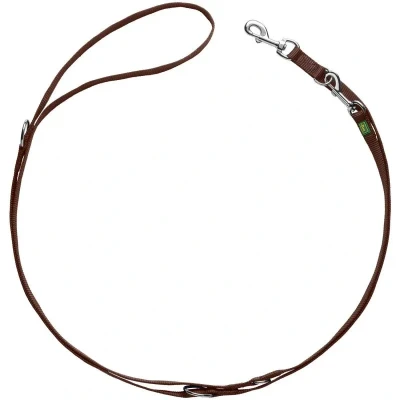 Abbildung von HUNTER 64958 extra LONG Verstellbare Führleine für Hunde, Nylon, lang, strapazierfähig, pflegeleicht, 2 x 300 cm, braun