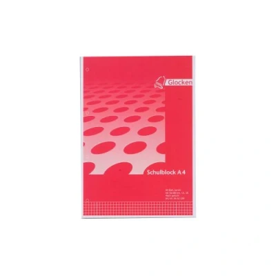Abbildung von 10 x Glocken Schreibblock A4 70g/qm 80 Blatt 4 fach gelocht kariert