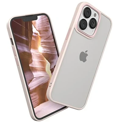 Abbildung von EAZY CASE Ultra Schutz Outdoor Hülle kompatibel mit iPhone 13 Pro, hochwertige Schutzhülle Aufprallschutz, Stoßfest und Kratzfest, dünne Handyhülle Kameraschutz, Alt Rosa