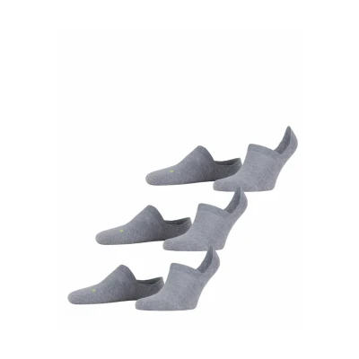Abbildung von FALKE Unisex Cool Kick Invisible 3 Pack U IN Soft Breathable Quick Drying No Show Plain Pairs Liner Socks, Grey (Light Melange 3775) new eco friendly, 5.5 7.5
