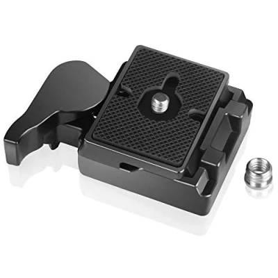 Abbildung von UTEBIT Kamera Schnellwechselplatte, 323 Quick Release Plate Schnellwechselsystem Stativ Wechselplatte mit 1/4&quot; 3/8&quot; Schraube Kompatibel für Manfrotto 200PL Schnellwechselplatte Kamera,