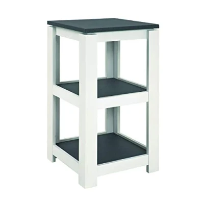 Abbildung von HAKU Möbel Beistelltisch granitoptik, weiß, MDF Maße: B 40 cm x H 74 T cm, Style: Modern