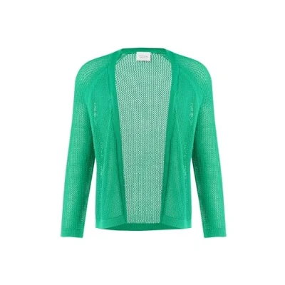 Abbildung von comma casual identity MIT 3/4ÄRMEL Strickjacke, Damen, Größe: 36, Smaragd
