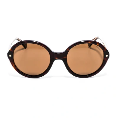Abbildung von Polaroid Damen PLD 4114/S/X 086/SP Gläser SONNENBRILLEN Acetat Havanna Kupfer Rund Polarisiert