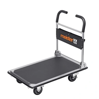 Abbildung von meister Transportwagen cut off, Klappwagen / 8985630, bis 300 kg Tragkraft, Feststellbremse, Lenkrollen, Antirutschbesch.