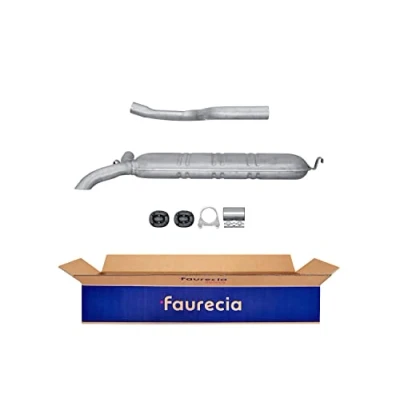Abbildung von HELLA 8LD 366 033 171 Endschalldämpfer hinten mit Anbauteilen MERCEDES BENZ: W124 T modell, Limousine, E Klasse Limousine
