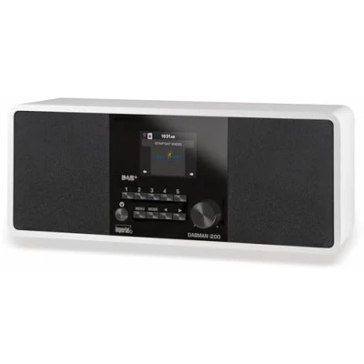 Abbildung von Imperial DABMAN i200 Internet/DAB+ Radio (Stereo Sound, Internetradio/DAB+ / DAB/UKW, WLAN, LAN, Aux In, Line Out, Kopfhörer Ausgang, Spotify) weiß, 32x13,5x11 cm