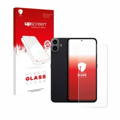 Abbildung von upscreen Schutzglas für Nothing CMF Phone 1 (Display+Kamera) Schutzfolie, Glas Folie [Klar, 9H Panzerschutz, Anti Fingerprint]