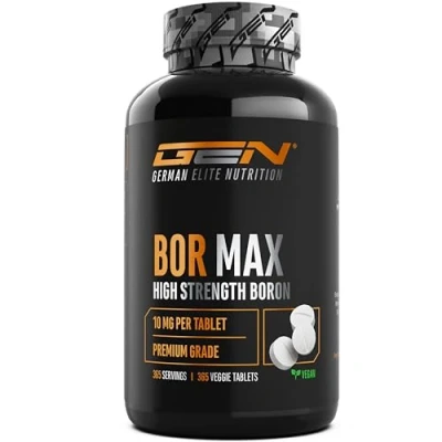 Abbildung von Bor Hochdosiert mit 4 mg reinem Boron 365 Tabletten im Jahresvorrat Laborgeprüft (Wirkstoffgehalt &amp; Reinheit) Ohne unerwünschte Zusätze Vegan