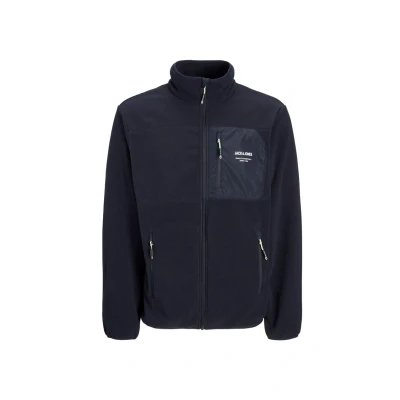 Abbildung von Jack &amp; Jones THEO Fleecejacke, Herren, Größe: Small, Dunkelblau
