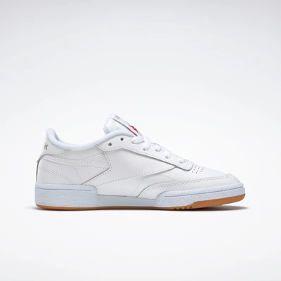 Abbildung von Reebok Classic CLUB C 85 Sneaker low, Damen, Größe: 38.5, White/light grey Leder und textil