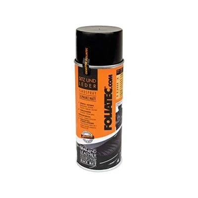 Abbildung von Foliatec Sitz und Leder Farbspray Auto Motorrad Lack Spray für Kunstleder, Schwarz Matt, 400 ml