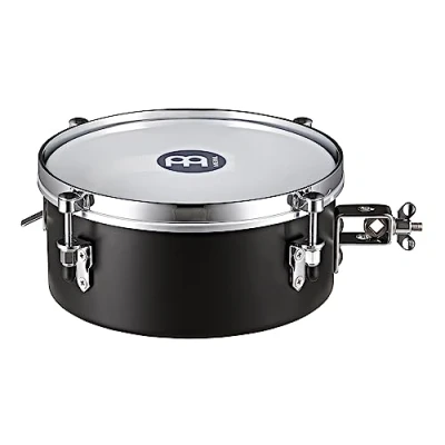 Abbildung von Meinl Percussion Drummer Snare Timbales Trommel Mit 10 Zoll Durchmesser und Halterung Stahl, Schwarz (MDST10BK)