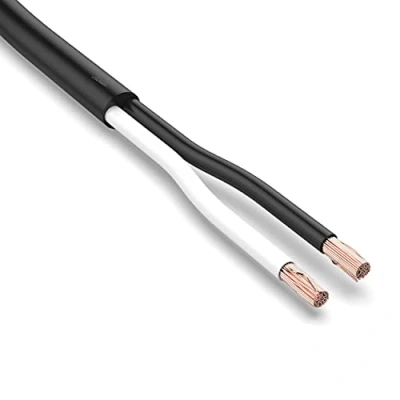 Abbildung von AUPROTEC KFZ Kabel 2x1,0 mm² 5m rund FLRYY I Rundkabel Fahrzeugkabel/Fahrzeugleitung Farbcodiert schwarz/weiß 2 poliges für Anhänger geeignet