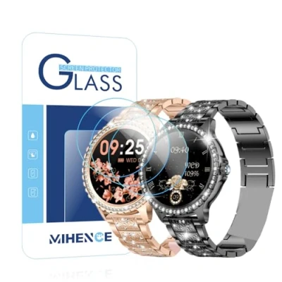 Abbildung von MIHENCE Schutzfolie für i58 1.32&#039;&#039; Smartwatch, 9H Anti Kratzer gehärtetes Glas folie Kompatibel LIGE/DekeFit 1.32‘’ Smartwatch (3 Stück)