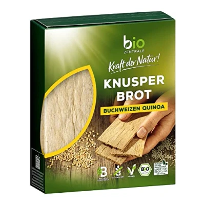 Abbildung von biozentrale Knusperbrot Buchweizen Quinoa 7x100g (7er Pack) Bio vegan &amp; glutenfrei knusprig luftige Alternative zu Maiswaffeln, Reiswaffeln und Knäckebrot