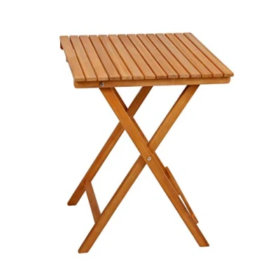 Abbildung von Spetebo Klapptisch Akazienholz Beistelltisch ALAMEDA klappbar 55 cm (Stück, 1 St., Balkontisch), Holz Garten Balkon Tisch