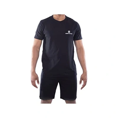 Abbildung von Serge Blanco Herren Pyjama Ser/1/Lauf Pyjamaset, Wes/Bk, 3XL