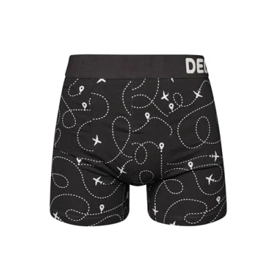 Abbildung von Dedoles Boxershorts Herren &amp; Jungen Unterwäsche Trunks Baumwolle lustige Designs Dinosaurier Hamster Spiele Maulwurf Geschenk, Farbe: Schwarz Weiß, Gr. M