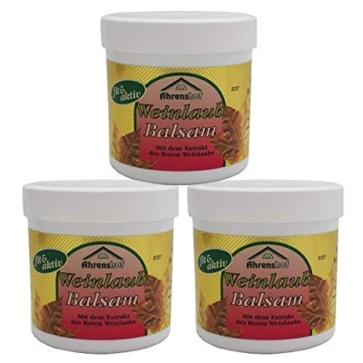 Abbildung von 3 x 250ml Ahrenshof Rotes Weinlaub Balsam für müde Beinen und Venen Gel